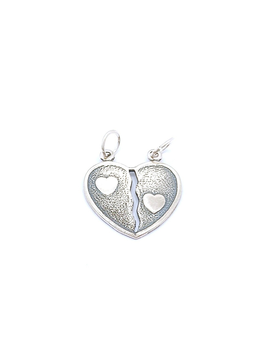 Silver 925 breakable heart friendship pendant, MODEL-DESIGN: 1 Heart