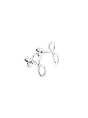 Silver 925 handmade infinity stud earrings