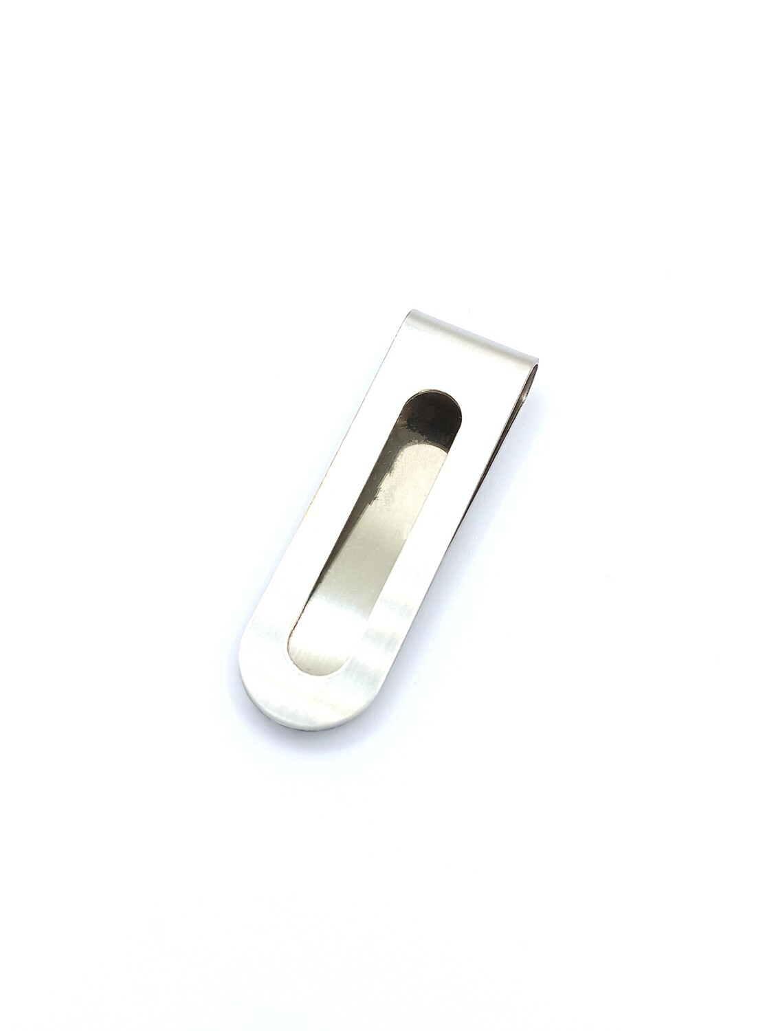 Stainless steel silver money clip, MODEL-SIZE: 1 Length: 5.2cm-Width : 1.6cm