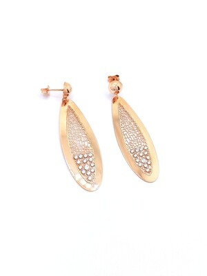 Silver 925 oval swarovski stone earrings