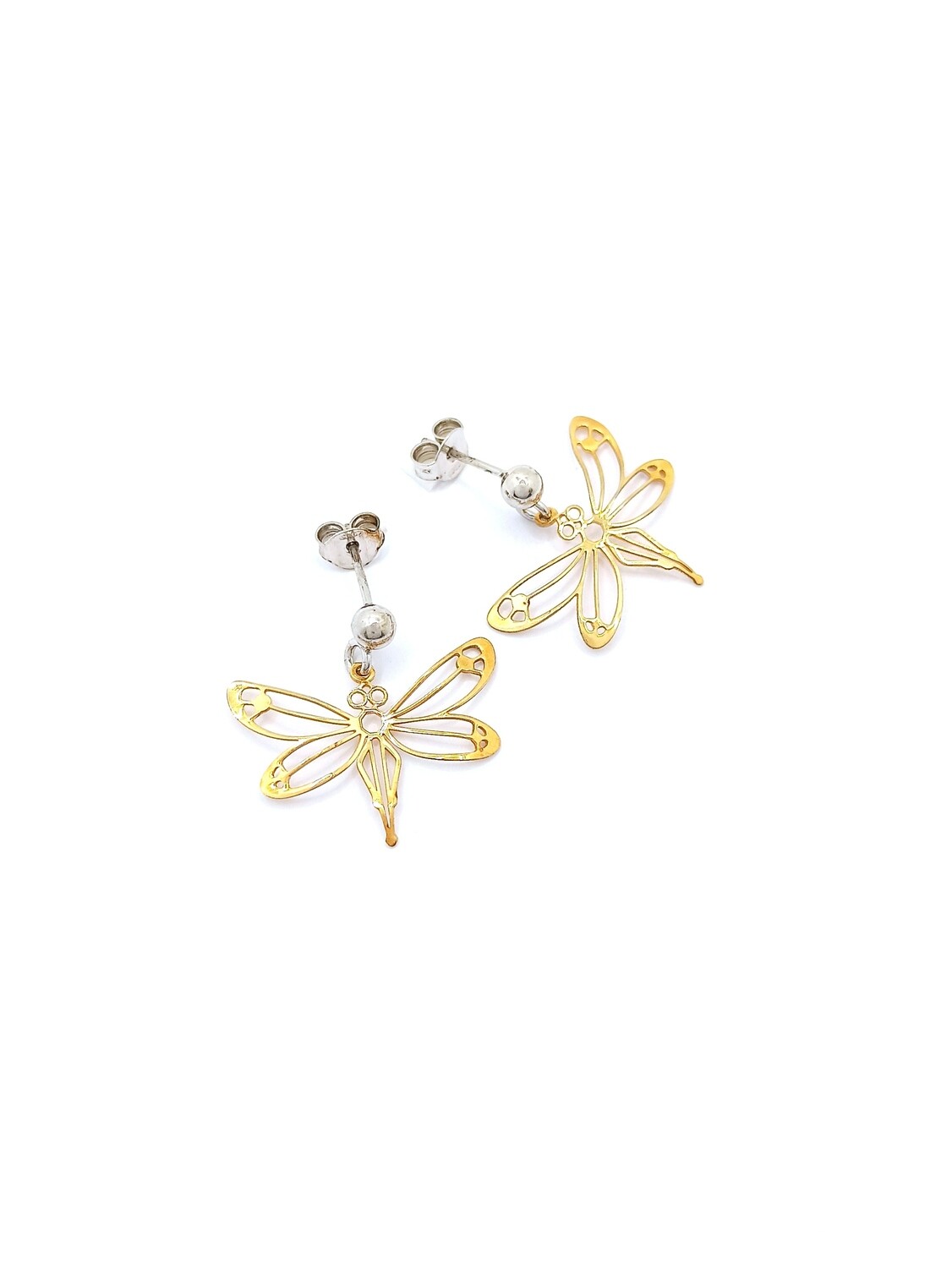 Silver 925 dragonfly earrings