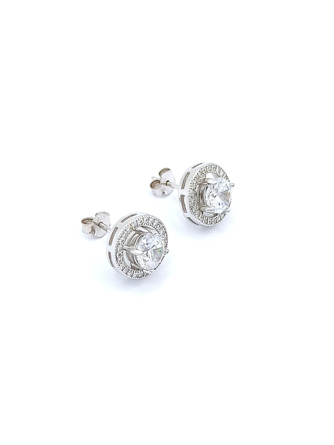 Silver 925 modern round divisible earring