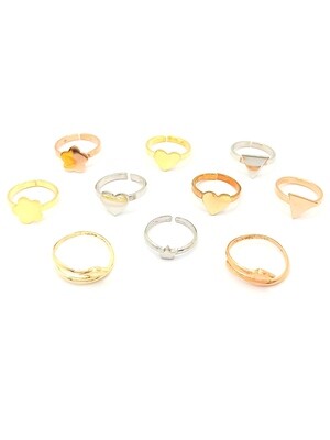 Silver 925 chevalier ring size adjustable