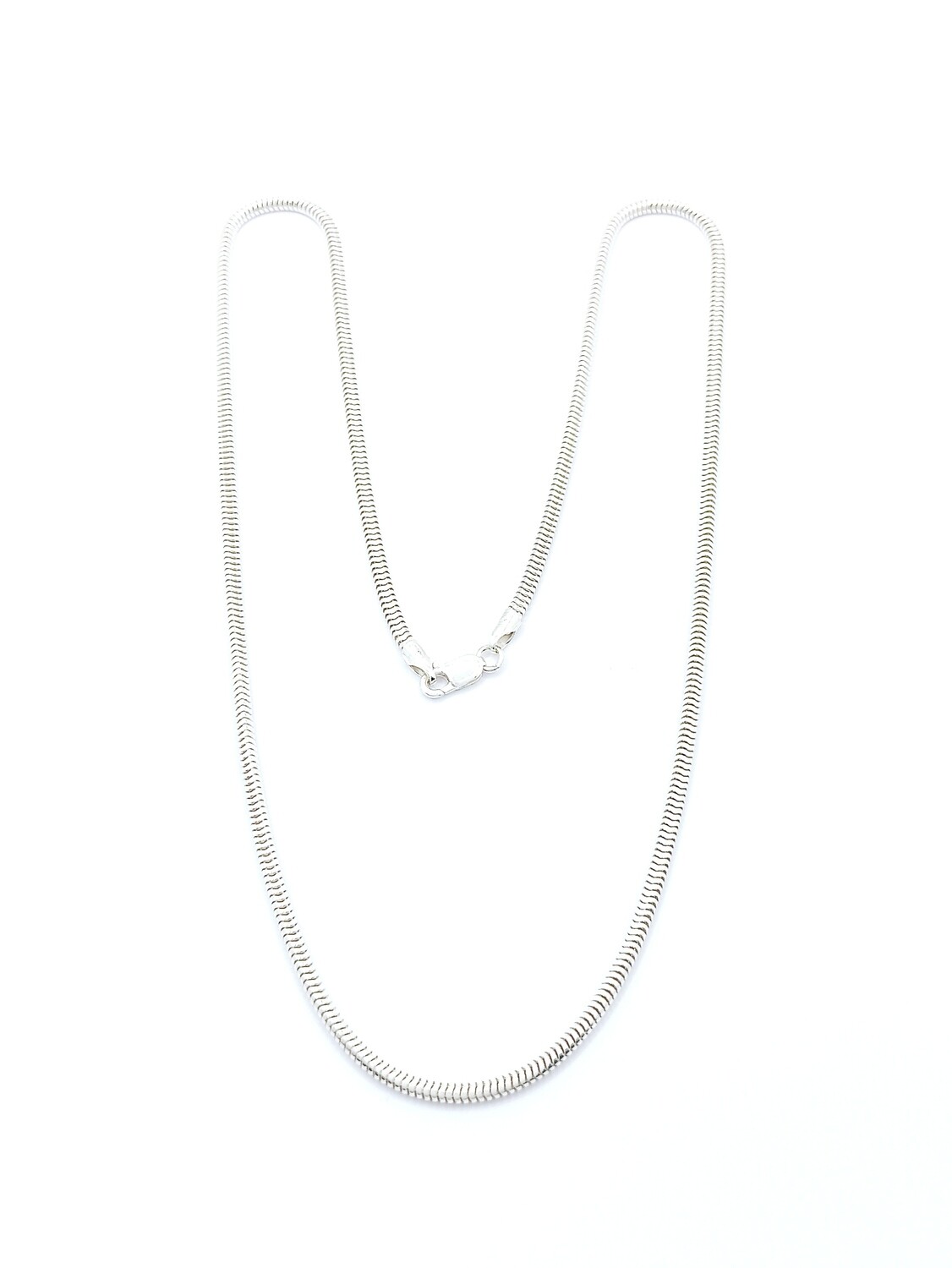 Silver 925 solid round snake chain necklace