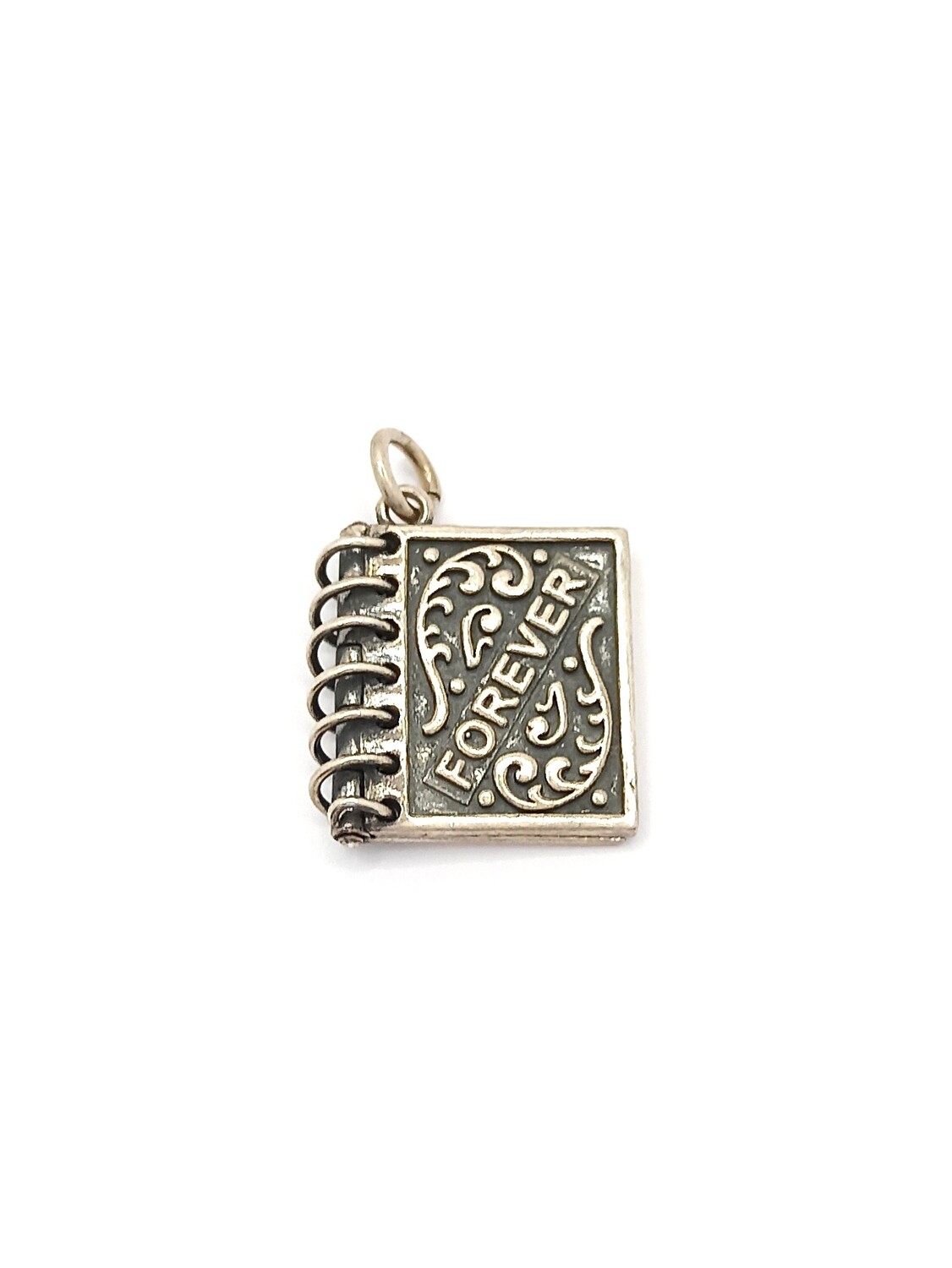Silver 925 handmade book pendant