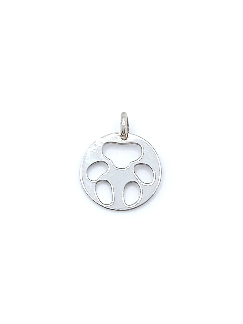 Silver 925 paw print or dog bone pendant, MODEL-SIZE: 1 Pendant Height: 1.5cm-Width : 1.2cm