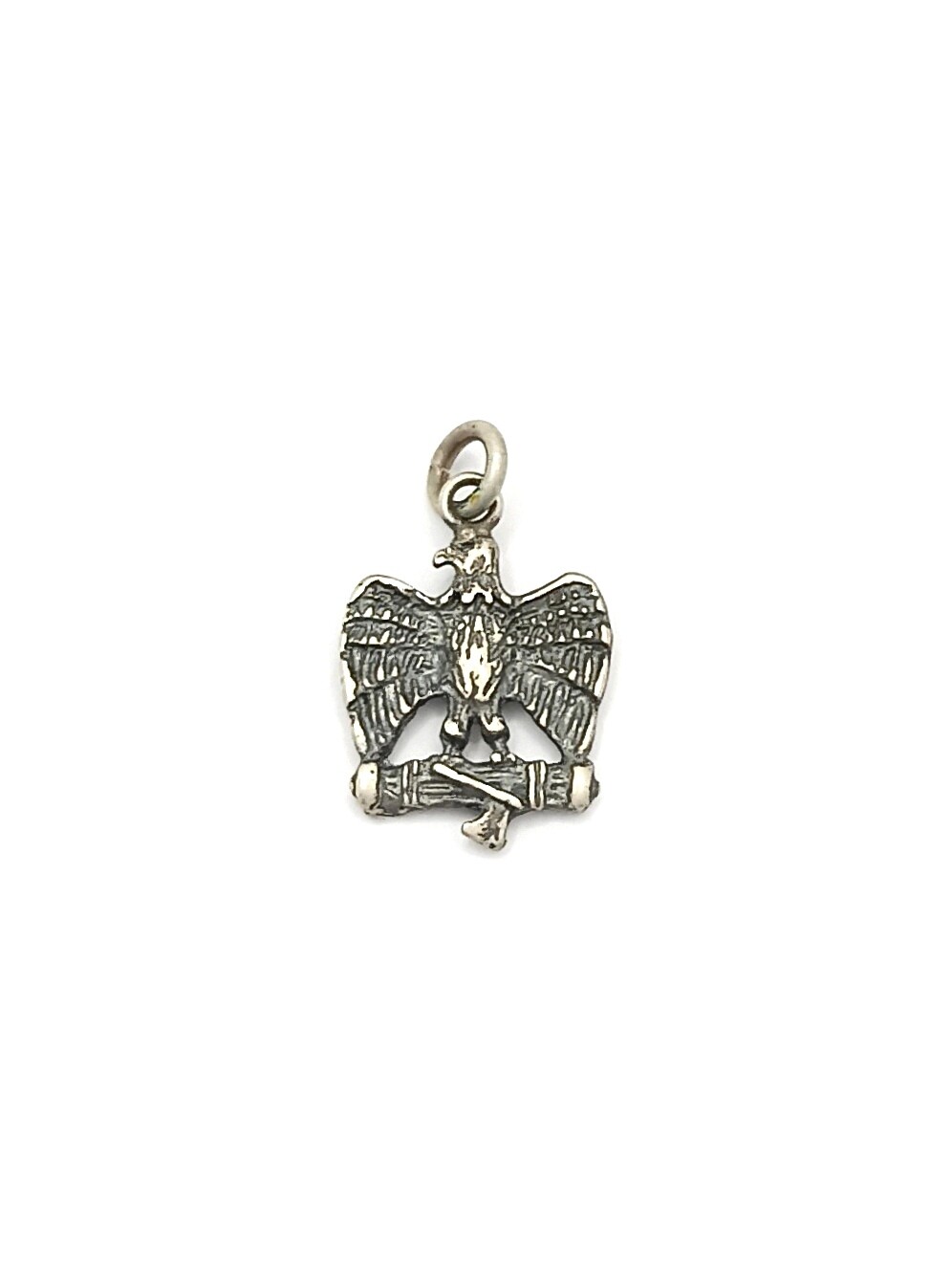 Silver 925 handmade eagle pendant oxidized