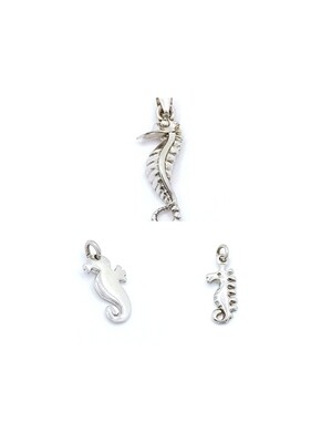 Silver 925 sea horse pendant bracelet charm
