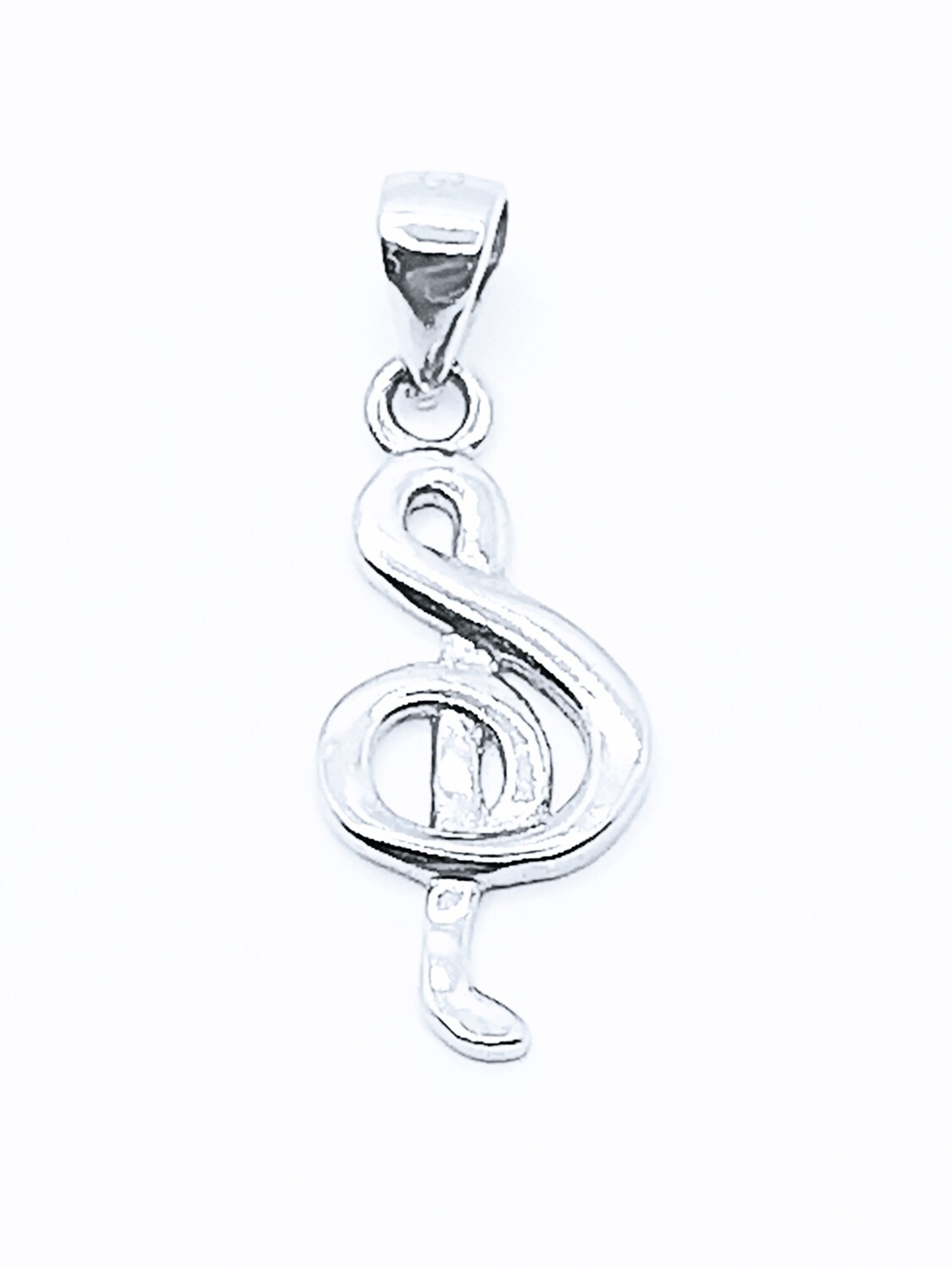 Silver 925 solid music instrument sol key pendant, MODEL-SIZE: 1 Pendant height : 2cm-Width : 0.7cm