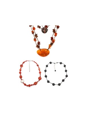 Silver 925 amber,red coral or onyx stone necklace