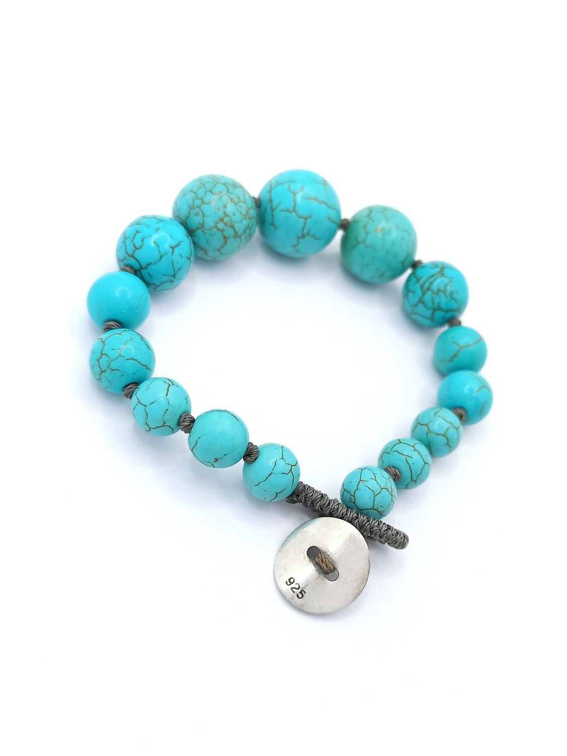 Silver 925 turquoise or red coral stone  bracelet, MODEL-BRACELET LENGTH: 1-Length: 20cm