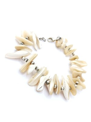 Silver 925 fildisi stone bracelet