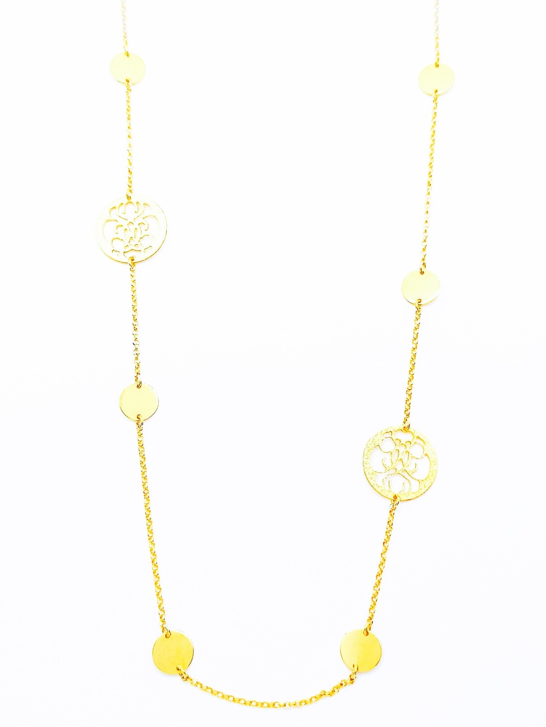 Silver 925 long gold diamond scratch necklace, MODEL-CHAIN LENGTH: 1-Chain Length: 66cm