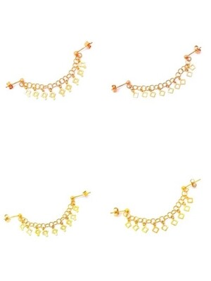 Silver 925 hanging elements stud single earing