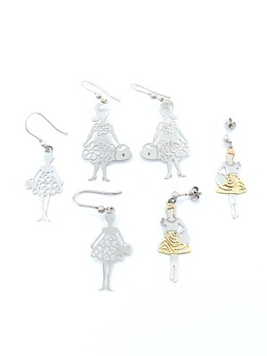 Silver 925 lady design earring
