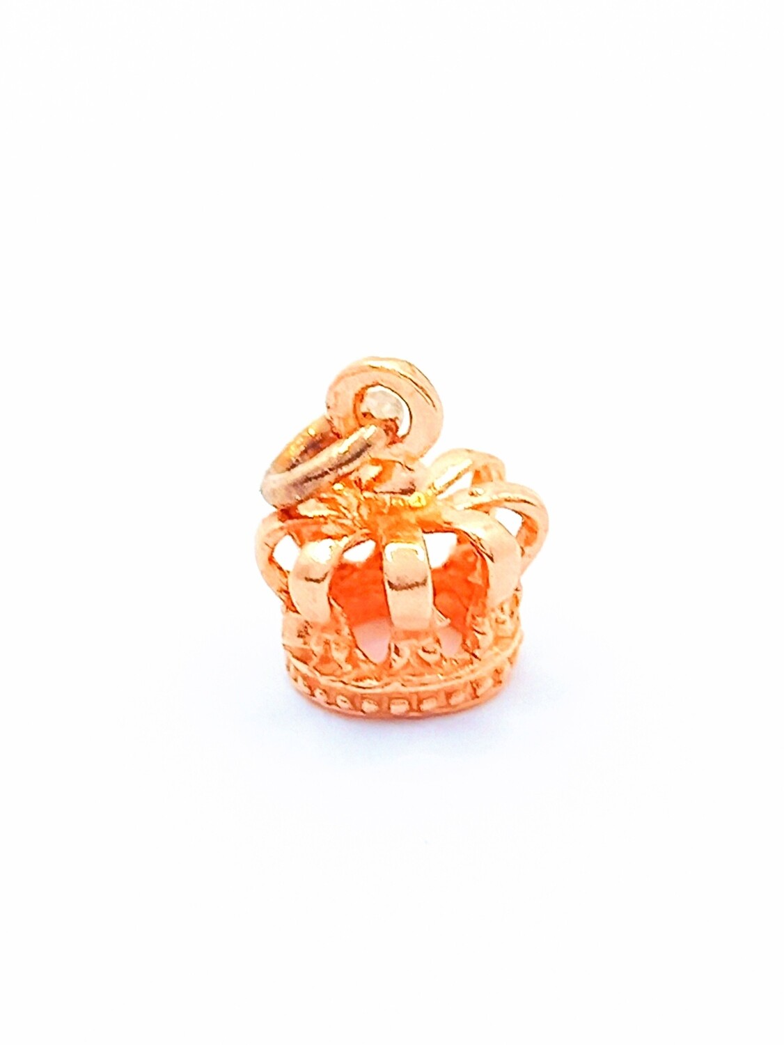 Silver 925 crown design pendant, MODEL-COLOR-SIZE: 1-Rose gold plated-Pendant Height : 1.3cm-Width : 0.9cm