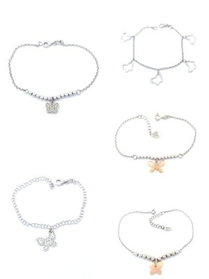 Silver 925 butterfly hand bracelet