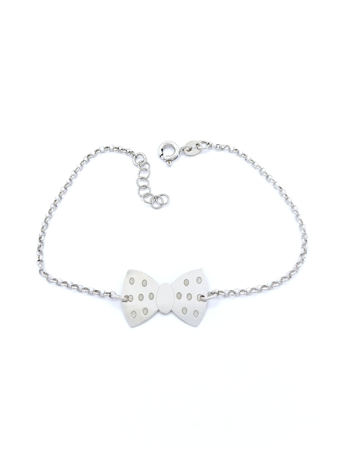 Silver 925 ribbon hand bracelet, MODEL-SIZE-CHAIN LENGTH: 1-Design Height: 1.8cm-Width: 2cm-Chain Length: 17.5+2cm Adjustable