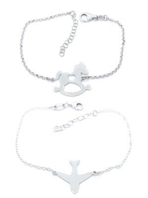 Silver 925 ribbon hand bracelet