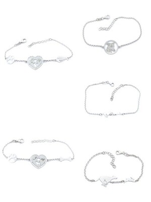 Silver 925 dog rabbit design hand bracelet