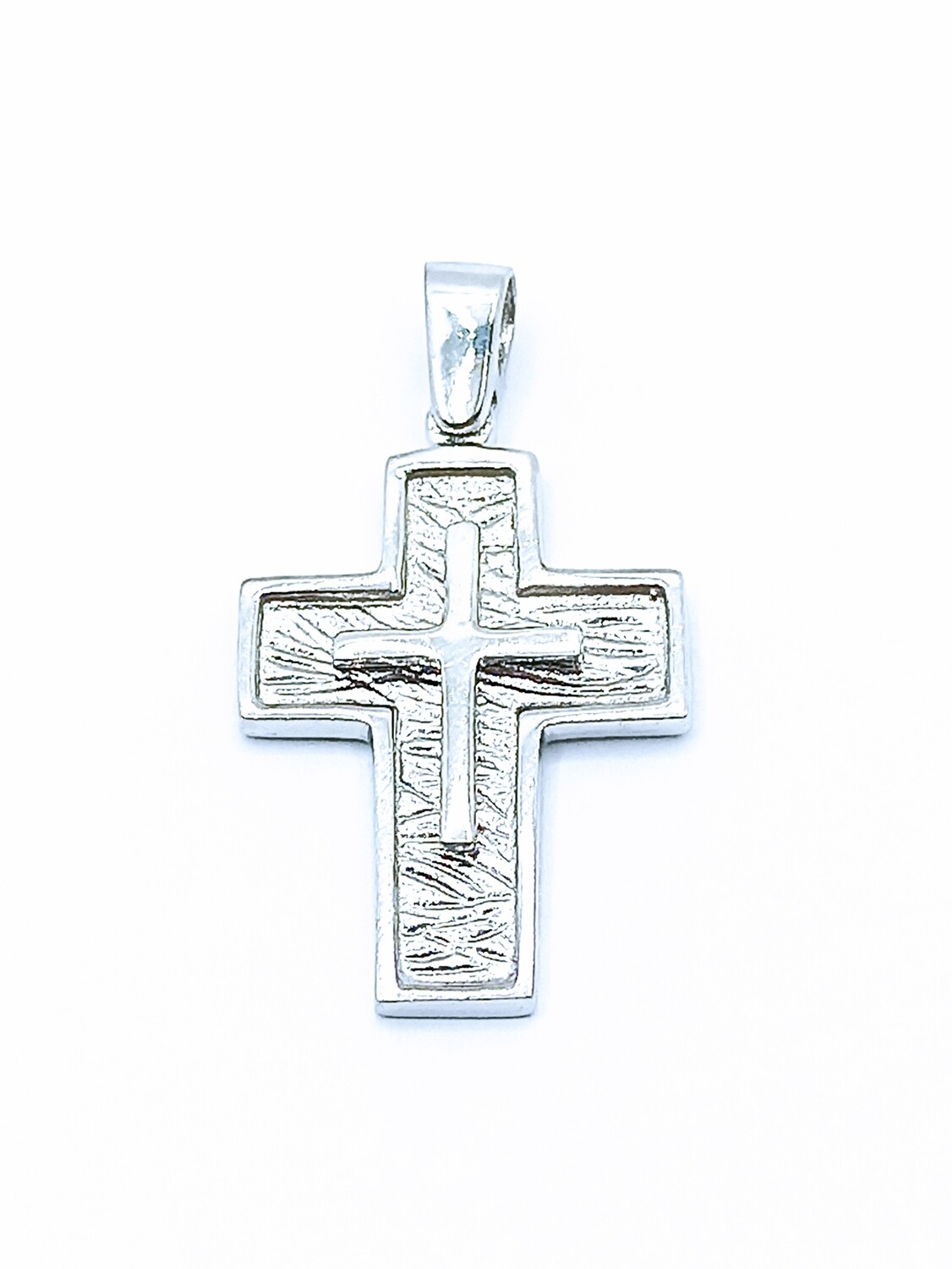 Silver 925 handmade cross pendant, MODEL: 1 Pendant Height: 2.7cm-Width : 1.5cm