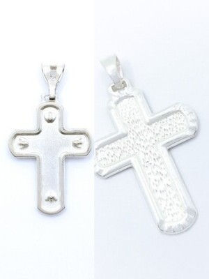 Silver 925 sandblasted  cross pendant