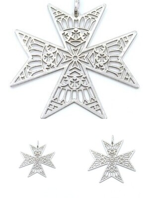 Silver 925  maltese cross pendant
