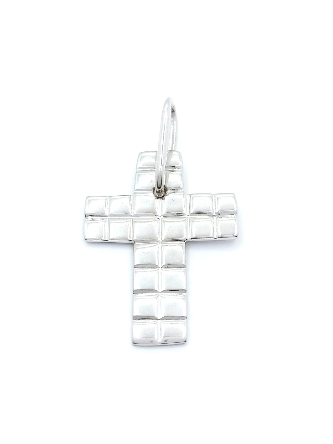 Silver 925 line surface cross pendant, SIZE-WEIGHT: 4.4x2.7 cm-Weight :6.5gr