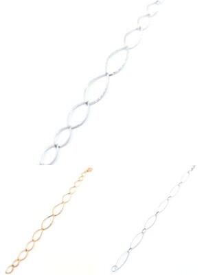 Silver 925 oval shape hand bracelet