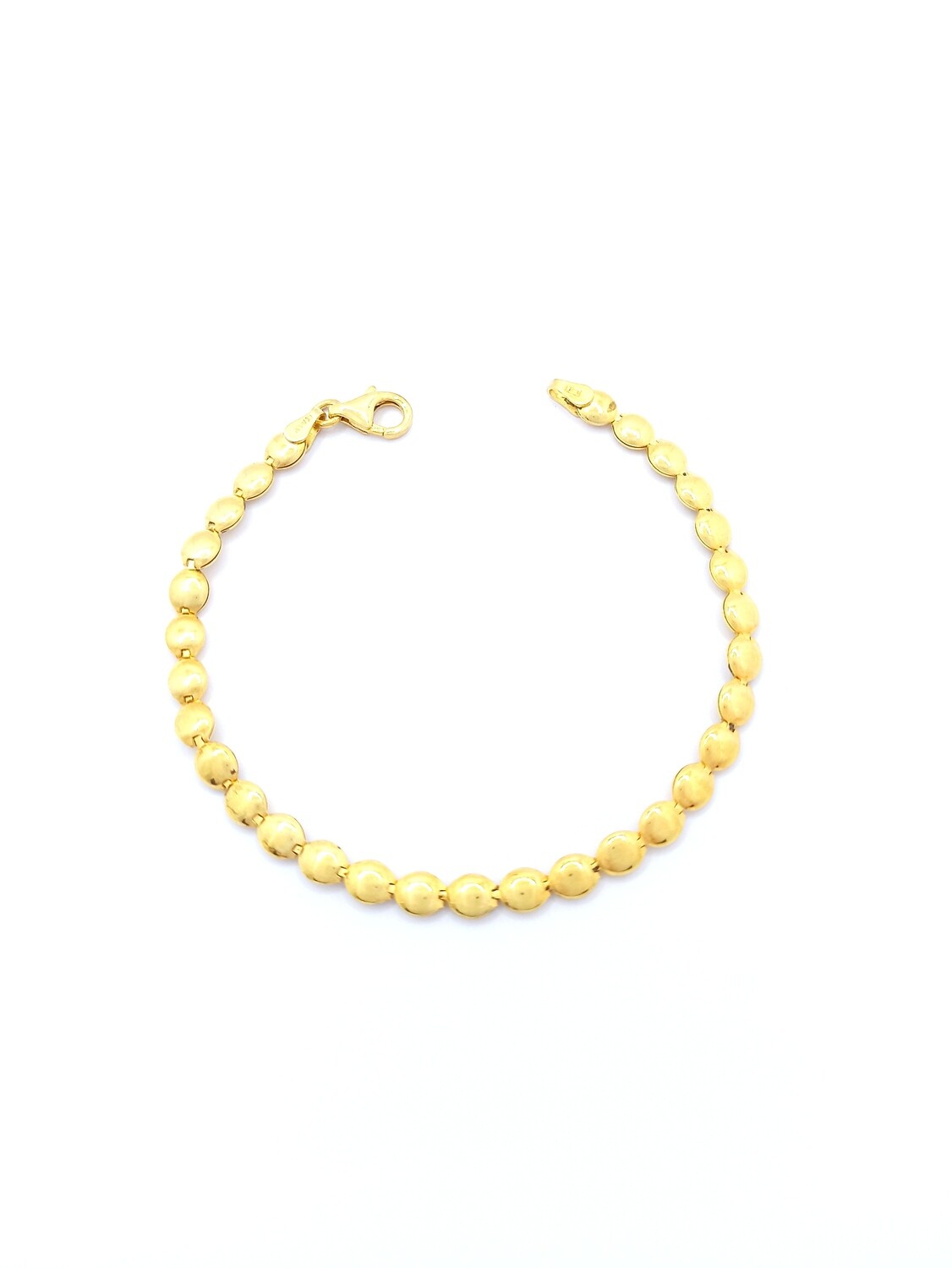 Silver 925 ball hand bracelet all color, MODEL-COLOR-CHAIN LENGTH: 1-Gold plated-Chain Length: 18.5cm