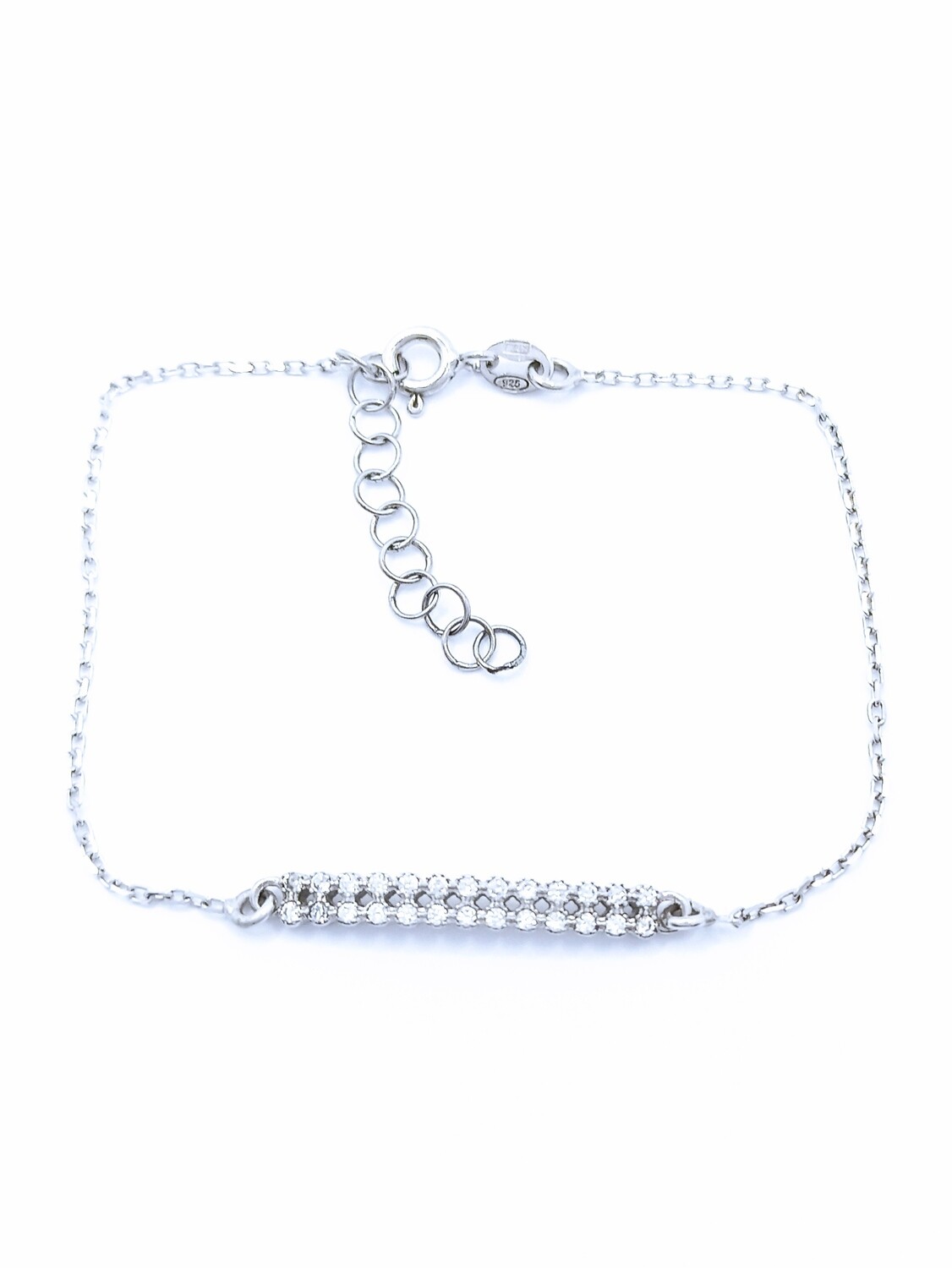 Silver 925 1,2 or 4 line white stone hand bracelet, MODEL-COLOR-SIZE-CHAIN LENGTH: 1-White-Design Height: 26mm-Width: 3.5mm-Chain Length: 16.5+3cm Adjustable