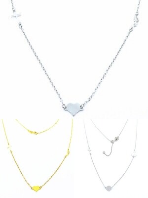 Silver 925 cross-heart-angel wing or anker necklace