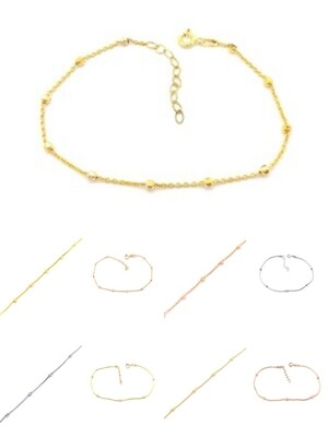 Silver 925 ball to ball design hand bracelet