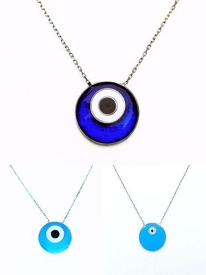 Silver 925 evil eye necklace
