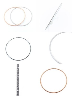 Silver 925 diamond cut hand bangle bracelet