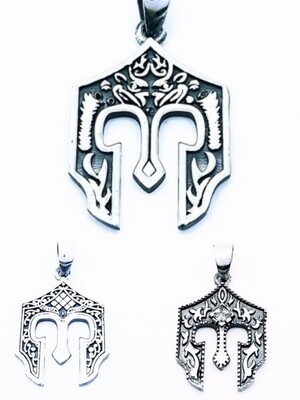925 Silver Spartan Gladiator Helmet pendant