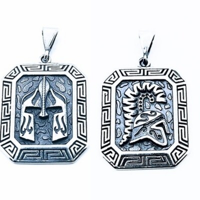 925 Silver Spartan Gladiator Helmet pendant