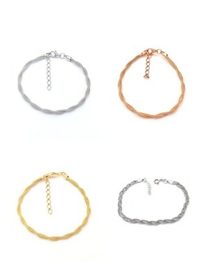 Silver 925 double knited hand bracelet