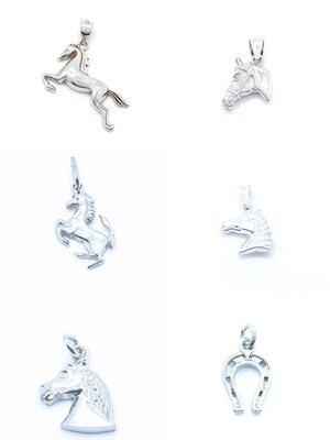 Silver 925 handmade horse pendant