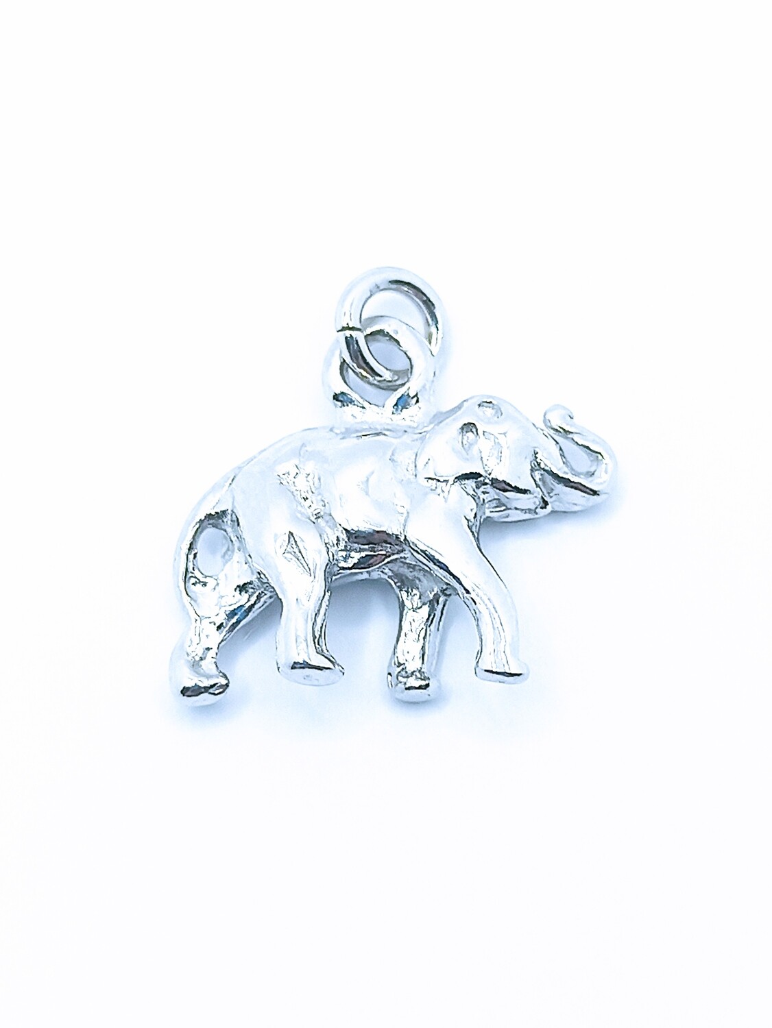 Silver 925 elephant pendant, COLOR: 1 Material Finish: White gold plated
