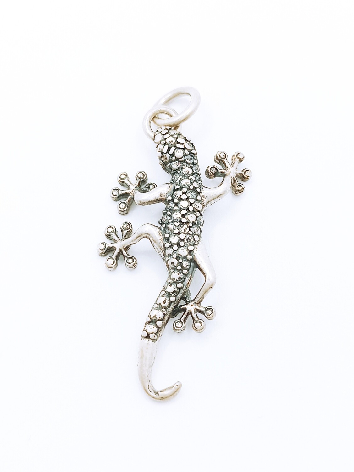 Silver 925 salamander oxidized pendant, MODEL: 1 Solid big