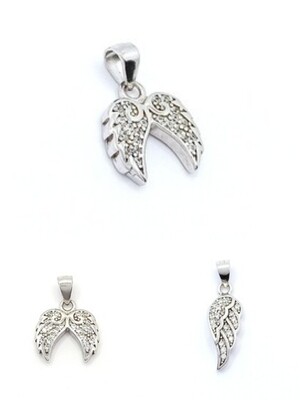 Silver 925 stone angel wing pendant