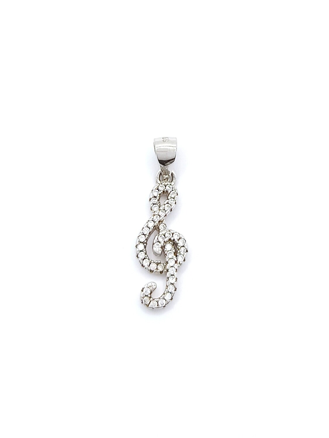 Silver 925 music instrument sol key pendant, MODEL- Pendant Height-Width: 1 Pendant Height: 2.4cm-Width: 0.7cm