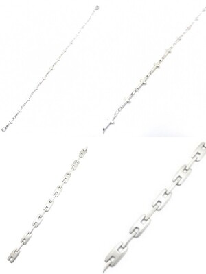 St.steel thin cross silver bracelet
