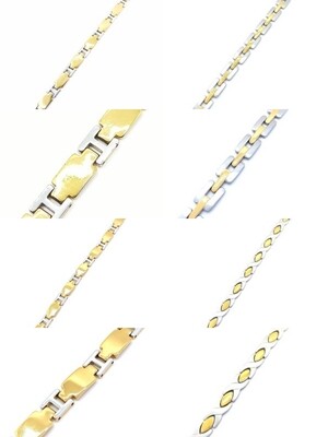 Stainless steel silver-gold  bracelet
