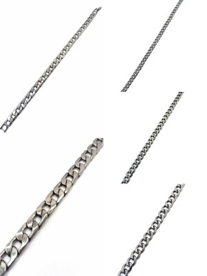 Stainless steel black gourmet bracelet