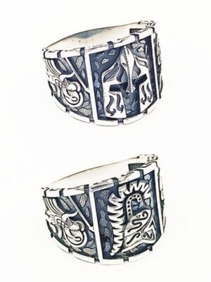 Silver 925 handmade spartan ring
