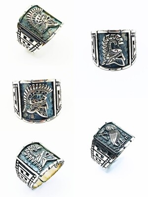 Silver 925 handmade spartan ring