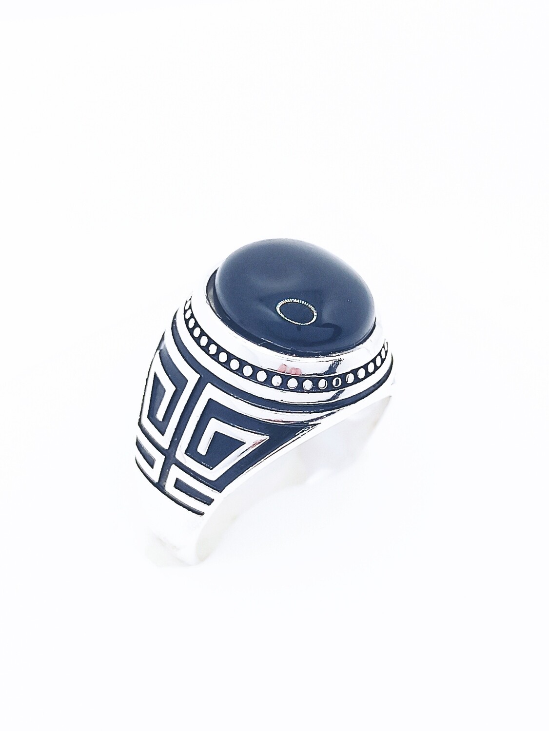Silver 925 handmade onyx stone greek men ring, MODEL-STONE SIZE-SIZE: 1-Stone size:1.5x1.2cm-SIZE  63 EUR  U UK  10.5 USA