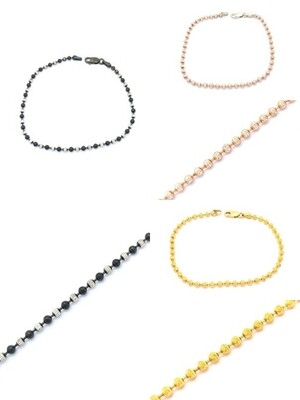 Silver 925 diamond cut ball hand bracelet